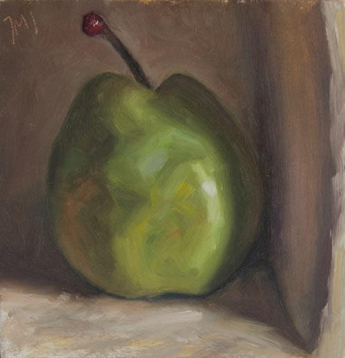 daily painting titled Green Pear