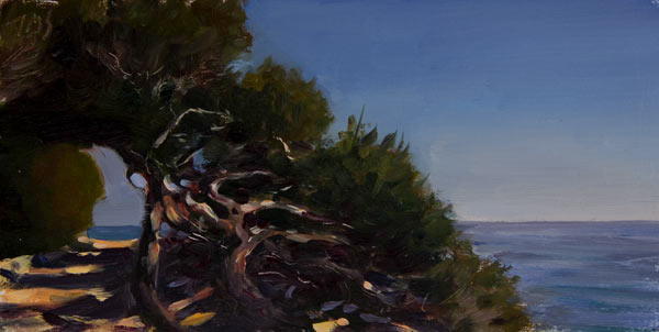 daily painting titled Path by the Sea, Sausset les Pins