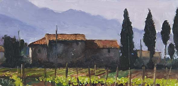 daily painting titled Early Morning, Sablet