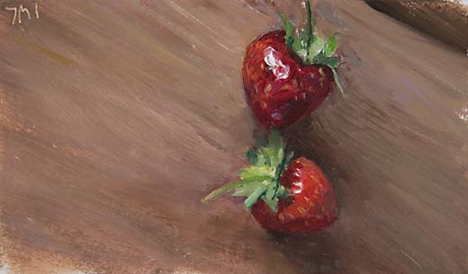 daily painting titled Strawberries