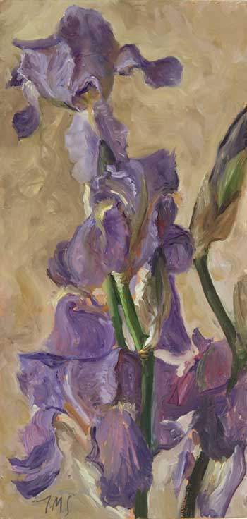 daily painting titled Pale Blue Irises
