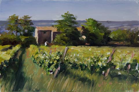 daily painting titled Evening nr. Bonnieux