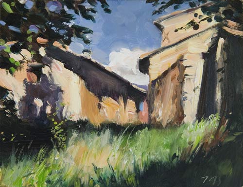 daily painting titled Les Couguieux, Mistral