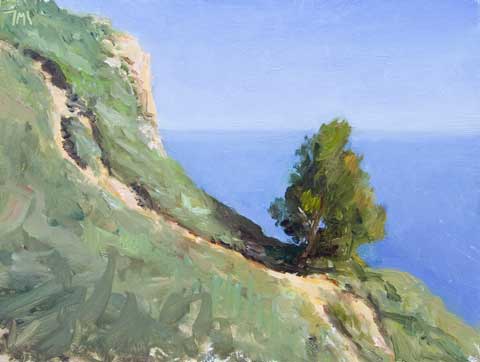 daily painting titled Cliff Path above Cassis