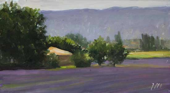 daily painting titled Luberon Morning