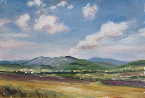 daily painting titled Valley Near Nyons