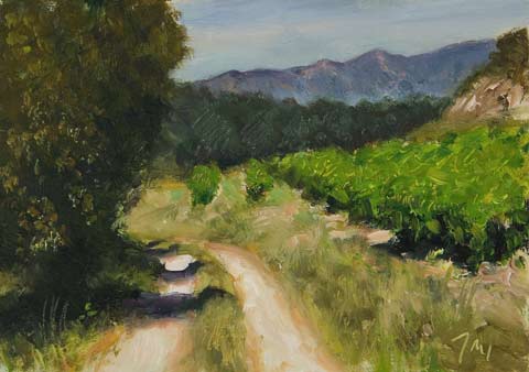 daily painting titled Chemin dans les Baronies