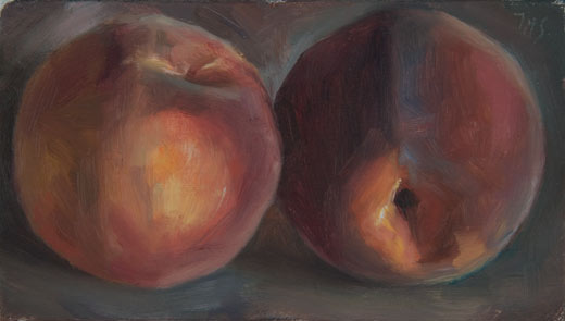 daily painting titled Peaches