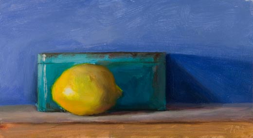 daily painting titled Blue Green Yellow