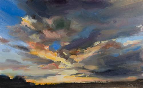 daily painting titled Clouds after Rain, Evening