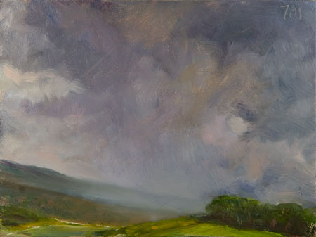 daily painting titled Approaching Rain
