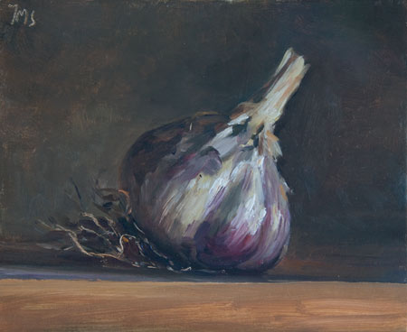 daily painting titled Head of Garlic