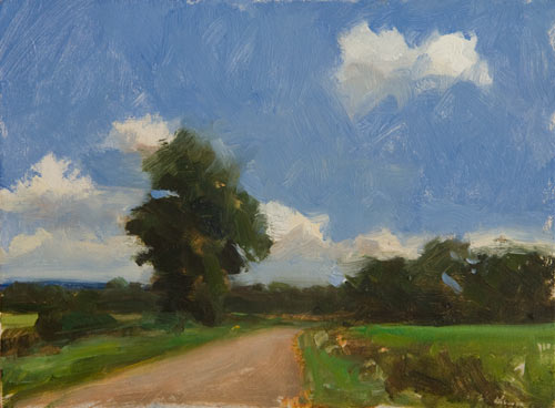 daily painting titled Road in the Limousin