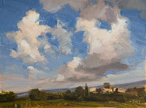 daily painting titled Clouds over Les Fougassets
