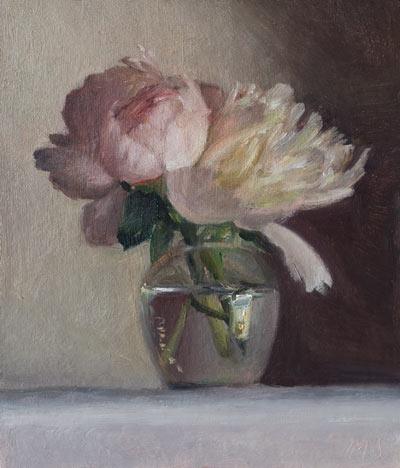 daily painting titled Peonies in a Vase