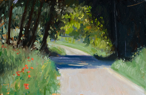 daily painting titled Old Route to Vaison-la-Romaine