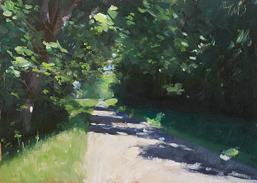 daily painting titled Green Lane