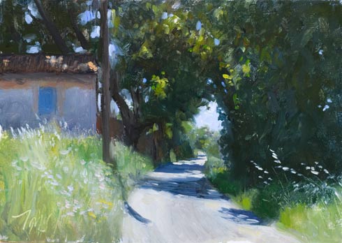 daily painting titled Road Past the Cabanon