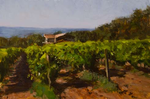 daily painting titled House and Vines