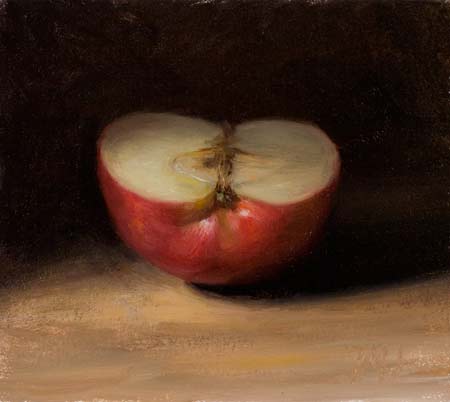 daily painting titled Apple Half