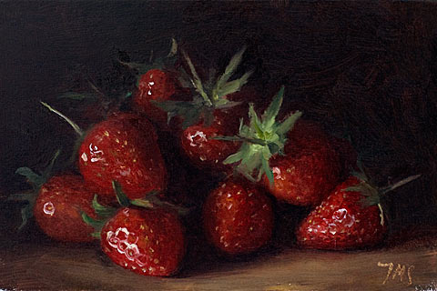 daily painting titled Strawberries