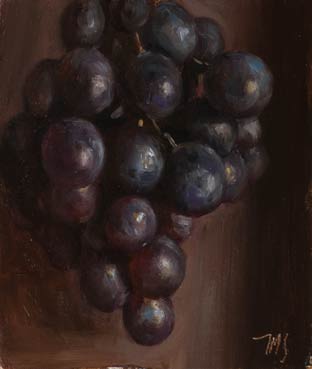 daily painting titled Muscat grapes