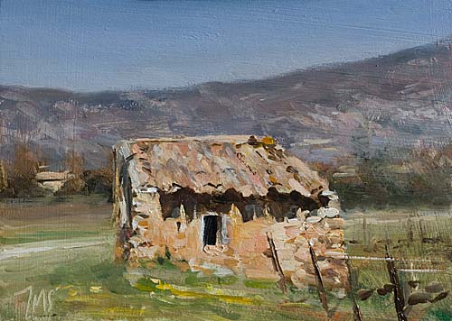 daily painting titled Cabanon Ã  Bedoin