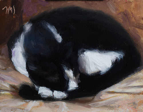 daily painting titled Babu sleeping