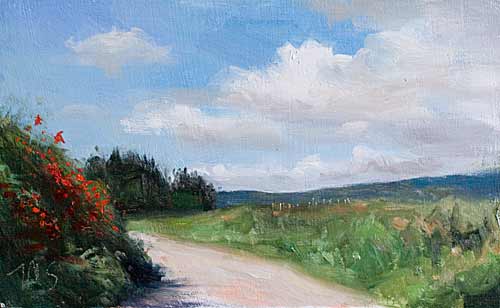 daily painting titled May road