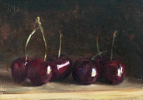 daily painting titled Cherries