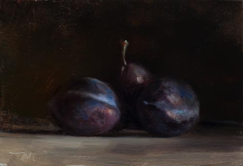 daily painting titled Blue plums