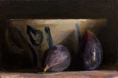 daily painting titled Figs and cup