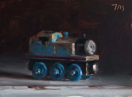 daily painting titled Toy train