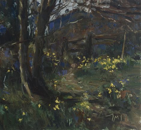 daily painting titled Daffodil wood