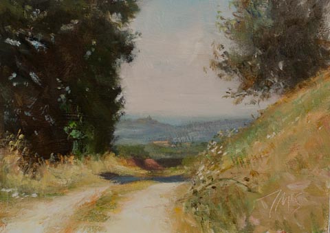 daily painting titled Towards Crillon le Brave