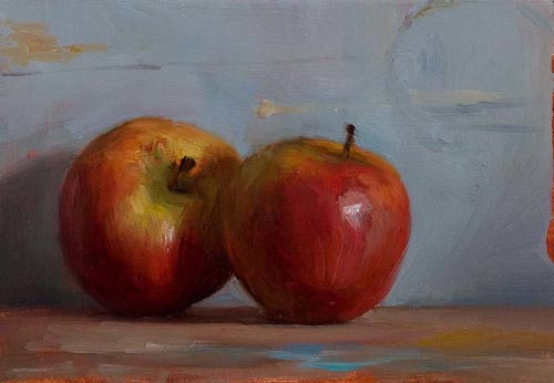 daily painting titled Red apples