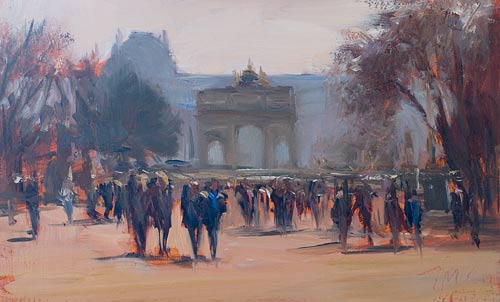 daily painting titled Les Tuileries,  winter