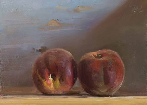 daily painting titled Peaches