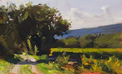 daily painting titled Towards Crillon, Autumn