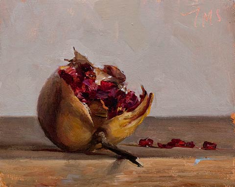daily painting titled Pomegranate (Louis' grenade)