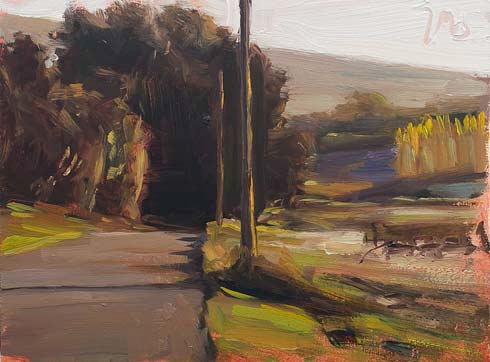 daily painting titled Road to les Couguieux