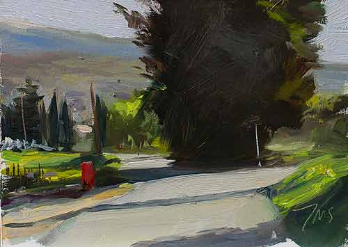 daily painting titled Route vers le Ventoux