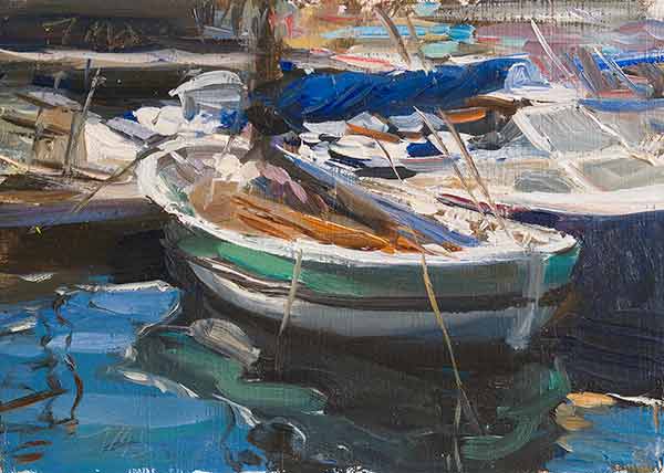 daily painting titled Boats, vieux port