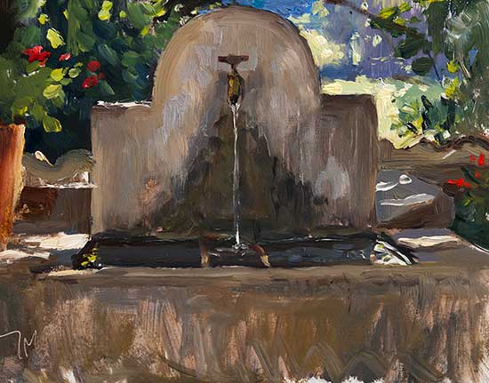daily painting titled Fountain #3