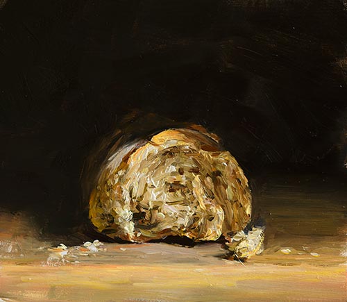 daily painting titled Bread and breadcrumbs