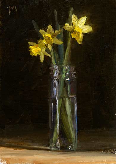 daily painting titled Jonquils in a jar