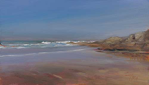 daily painting titled Woolacombe Sands