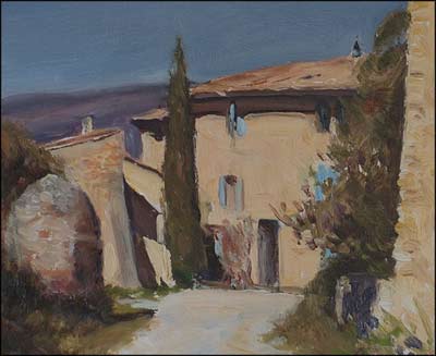 daily painting titled Courtyard and Well
