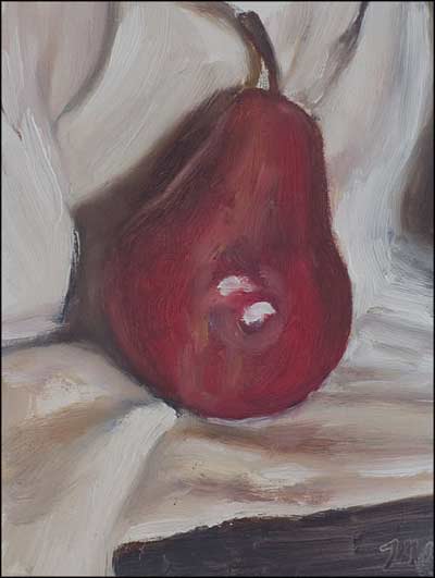 daily painting titled Red Pear