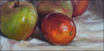 daily painting titled Apples and Oranges